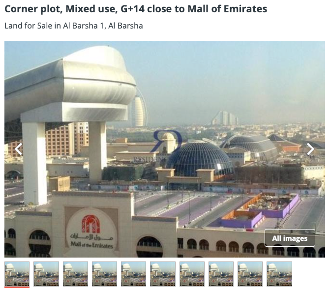 Fig 2. Example of a listing with the whole set of pictures duplicated.